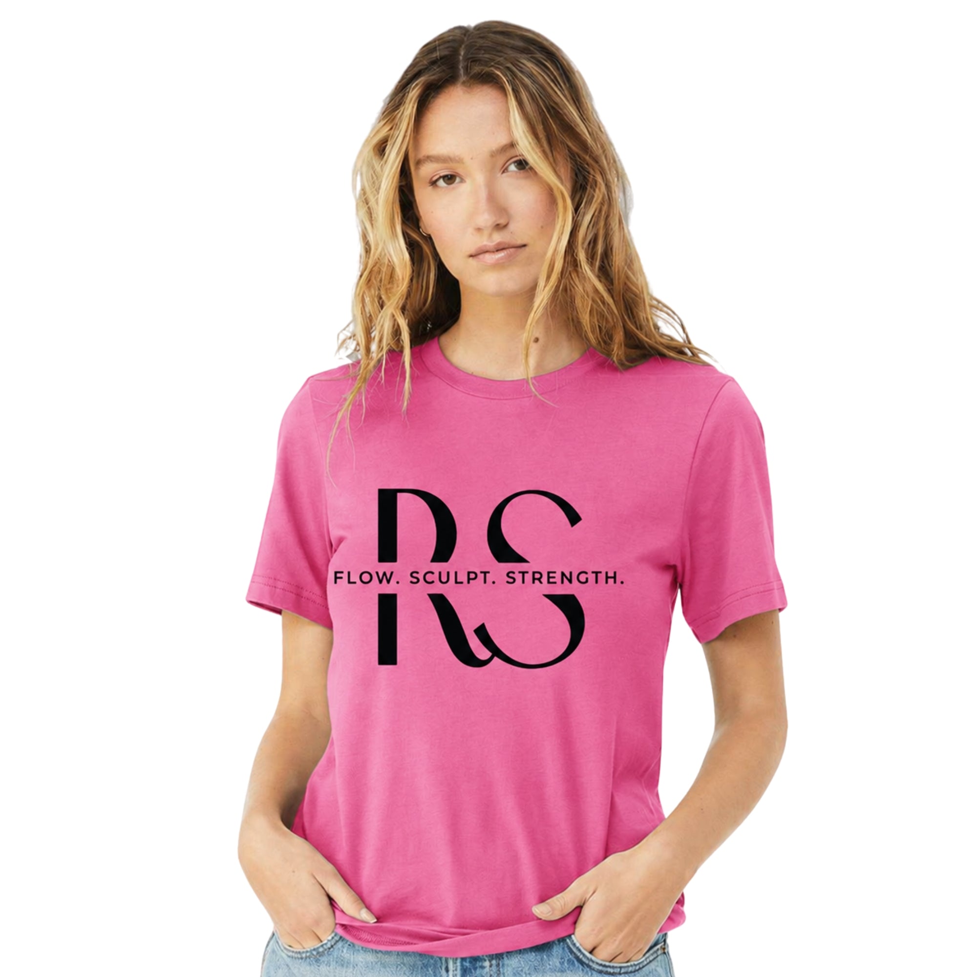 RevFit Studio Flow Sculpt Strength Tee in Charity Pink - RevFit Summer Merch