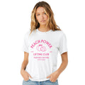Peach Power Lifting Club Tee in White - RevFit Summer Merch
