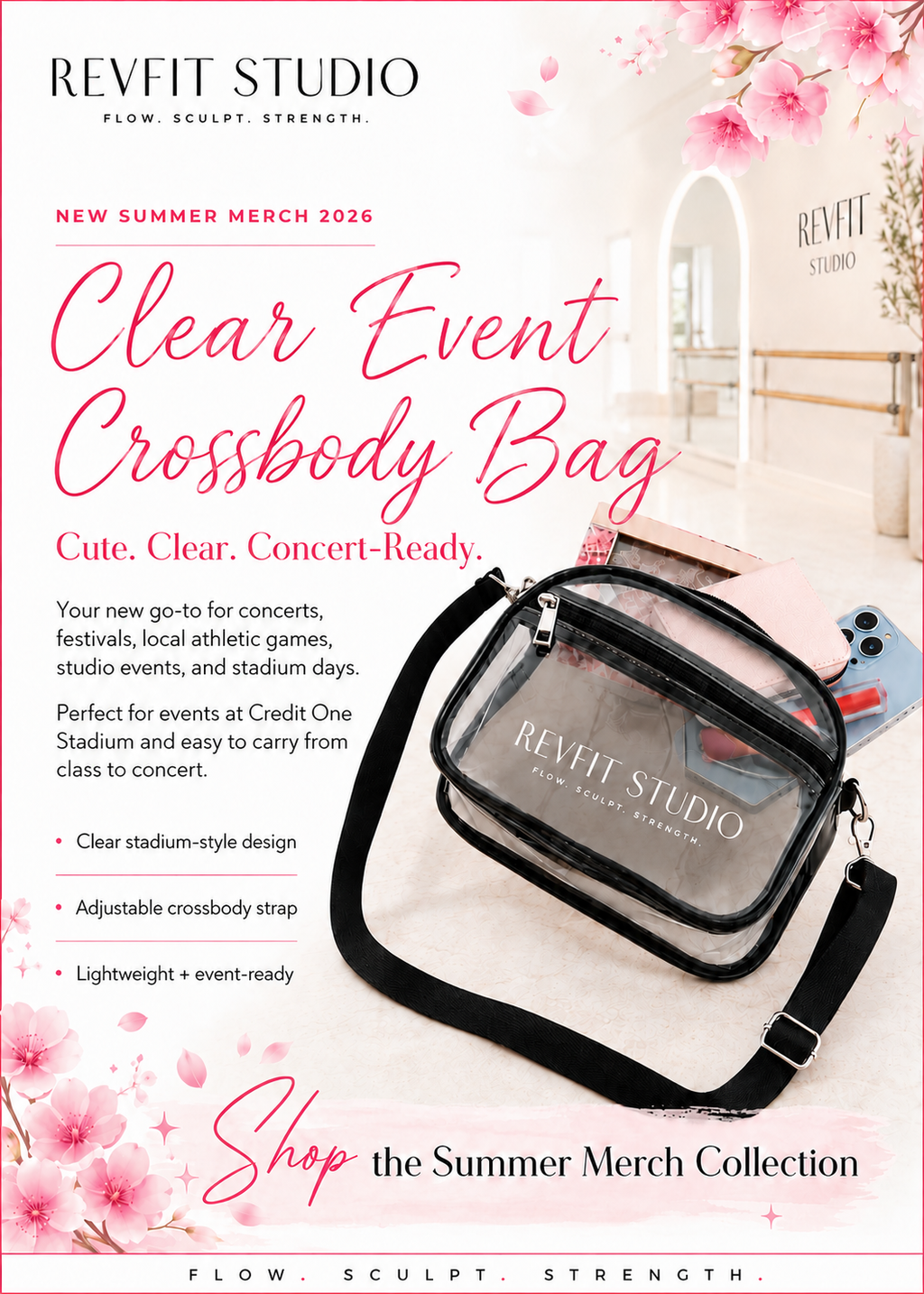 RevFit Studio Clear Crossbody Bag