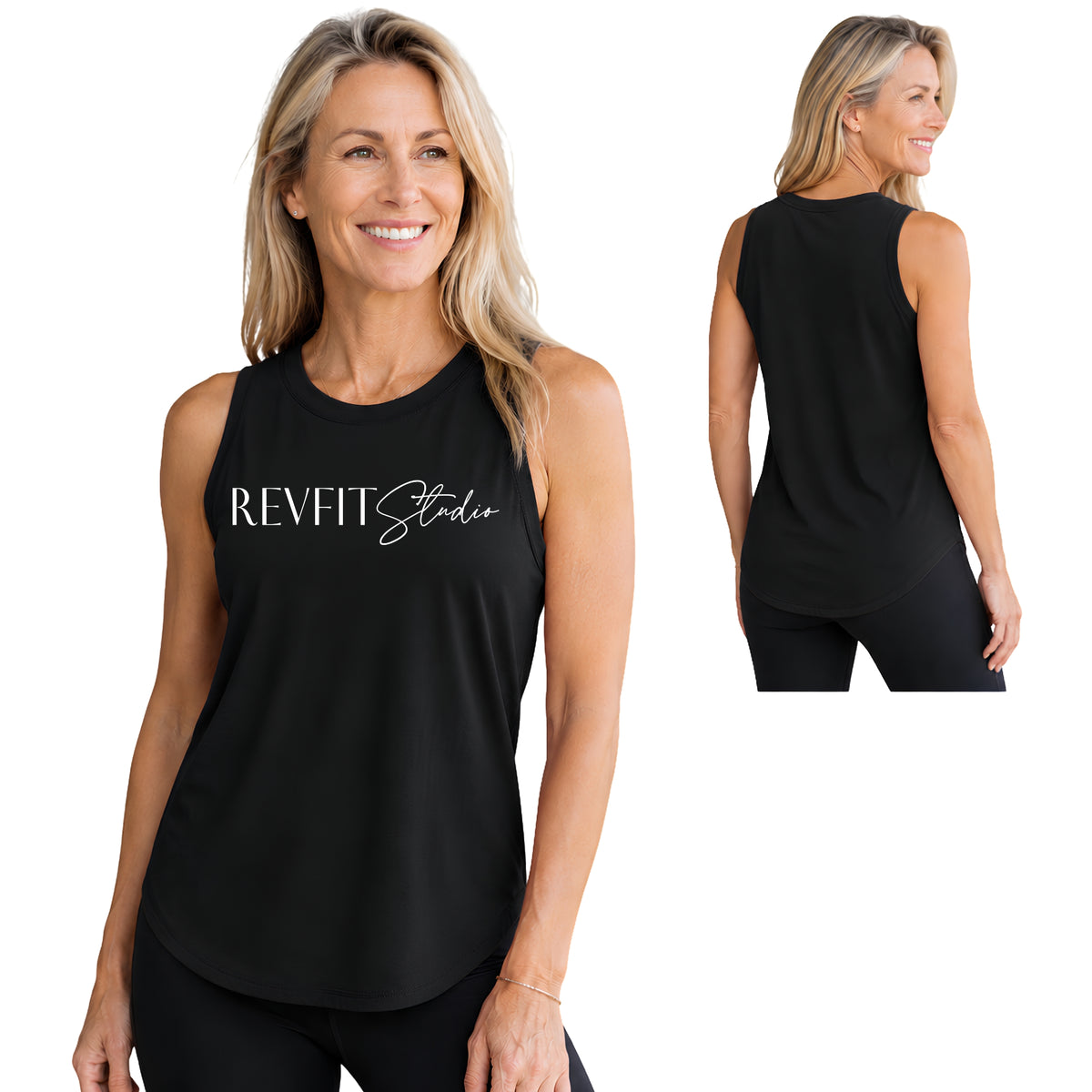RevFit Studio Flow Tank in Black - RevFit Summer Merch