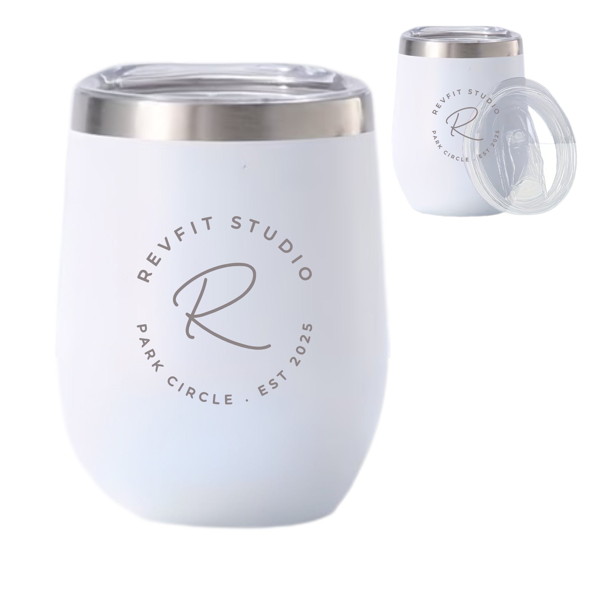 RevFit Studio Wine Tumbler in White - RevFit Summer Merch