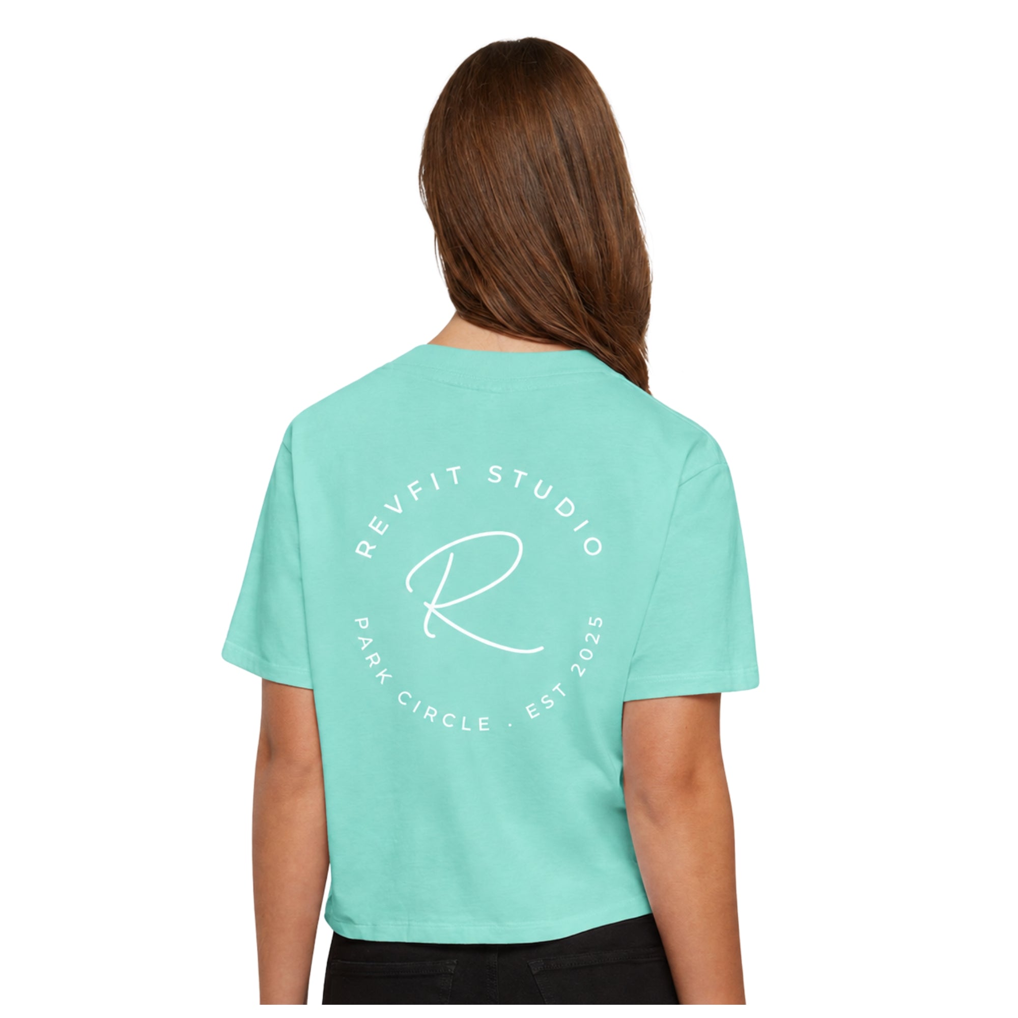 Park Circle Cropped Tee — Mint